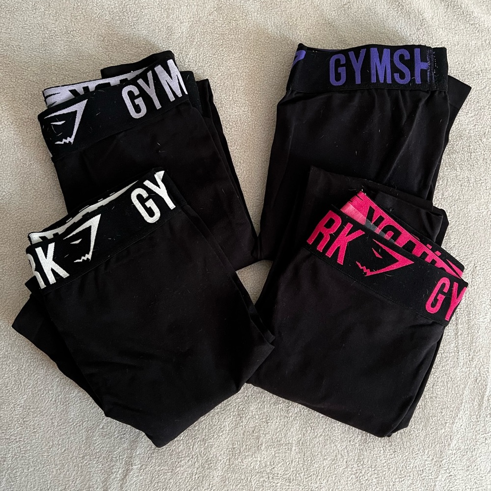 Gymshark Fit Leggings bundle of 4 XS